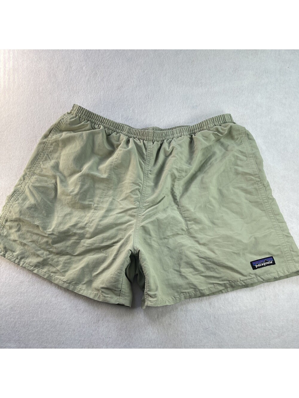 Patagonia Baggies Lined Shorts L Swim Trunks Hiking Sage green 30” Waist 4.5"
